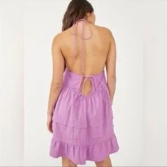 NWT Free People Desert Days Mini Dress In Dramatic Orchid Size XS MSRP $128 - Picture 3 of 9